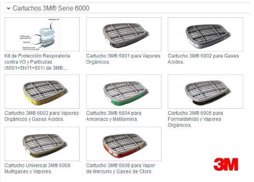 Foto - CARTUCHOS DE REPUESTO 3M SERIE 6000
